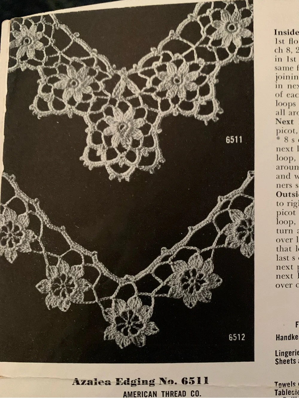 Lot of 3 Vintage Crochet Doilies & Flower Edgings Pattern Booklets